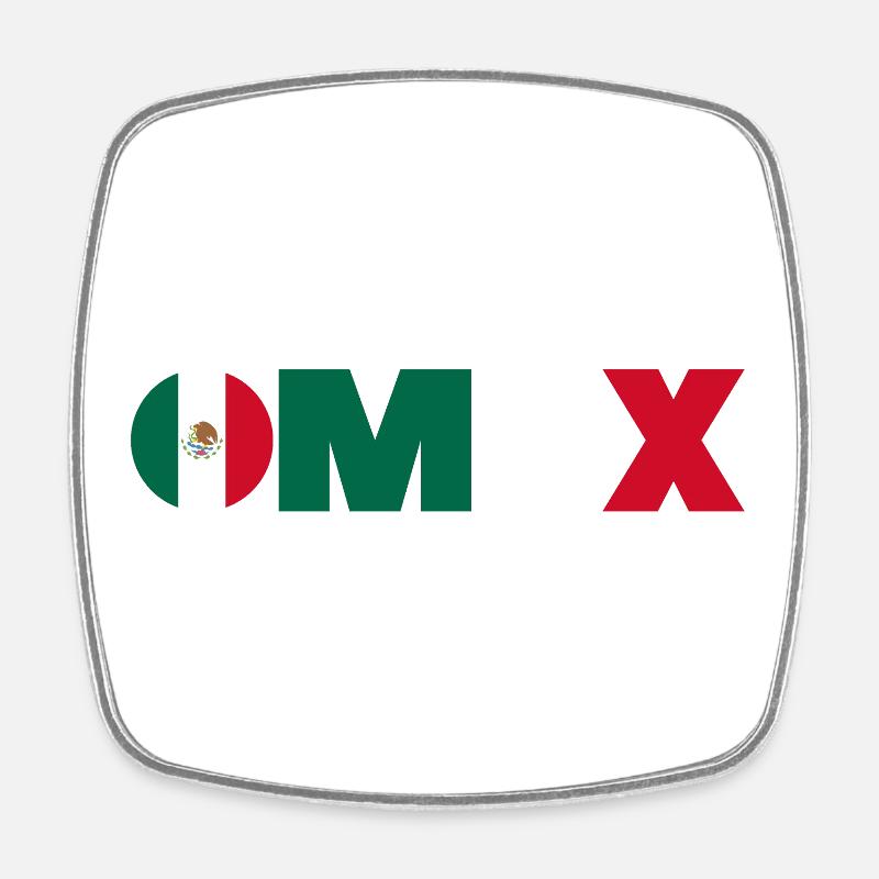 MÉXICO - Viereckiger Kühlschrankmagnet - Weiß