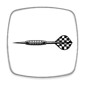 Throwing Dart Darts - Square fridge magnet - white - Front