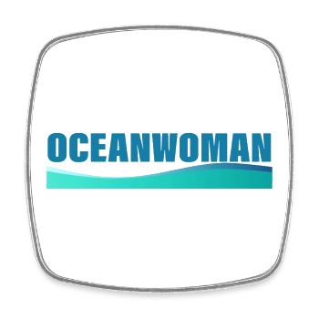 OCEANWOMAN - Square fridge magnet - white - Front