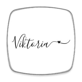 Prénom de famille Viktoria Prénom décoratif - Magnet carré - blanc - Devant