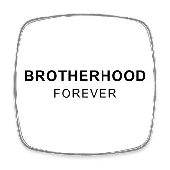 BROTHERHOOD FOREVER - Viereckiger Kühlschrankmagnet - Weiß - Vorne