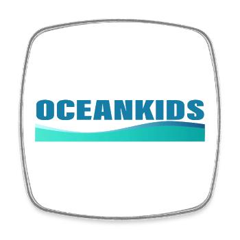OceanKids - Magnet carré - blanc - Devant