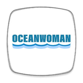 OCEANWOMAN - Square fridge magnet - white - Front