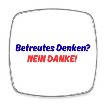Supervised Thinking No Thanks - Square fridge magnet - white - Front