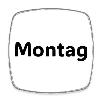 Motivations Montag Wochenstart - Magnet carré - blanc - Devant