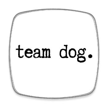 team dog - Square fridge magnet - white - Front