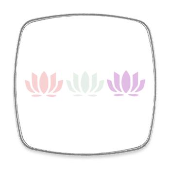 Lotus Flower Lotus Flowers Pastel Flower Blossom Yoga - Square fridge magnet - white - Front