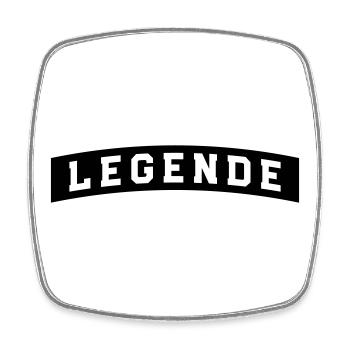 legende - Viereckiger Kühlschrankmagnet - Weiß - Vorne