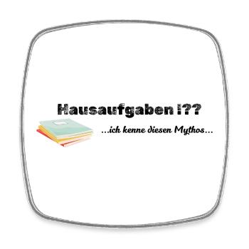 LIEBEVOLL Hausaufgaben-Mythos - Viereckiger Kühlschrankmagnet - Weiß - Vorne