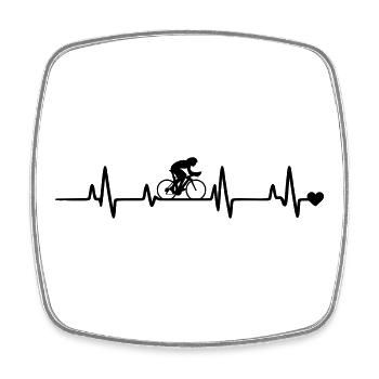  Fahrrad Radfahrer - Viereckiger Kühlschrankmagnet - Weiß - Vorne