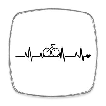  Fahrrad Radfahrer  - Viereckiger Kühlschrankmagnet - Weiß - Vorne