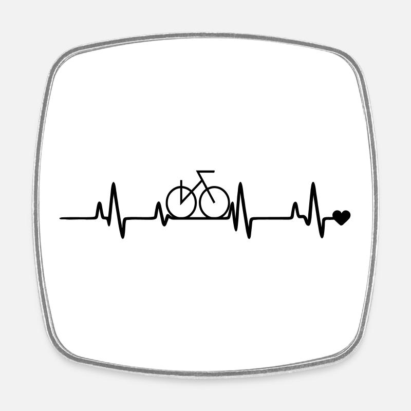  Fahrrad Radfahrer  - Viereckiger Kühlschrankmagnet - Weiß
