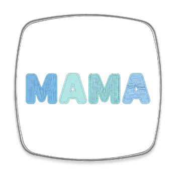 Patchwork Gift Idea for Mom for Mother's Day - Square fridge magnet - white - Front