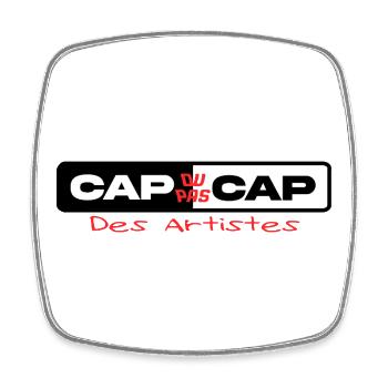 Cap ou pas cap des artistes - Magnet carré - blanc - Devant