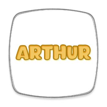 Geschenk für Arthur - Viereckiger Kühlschrankmagnet - Weiß - Vorne