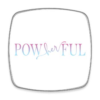 Powherful Frauen Power - Viereckiger Kühlschrankmagnet - Weiß - Vorne