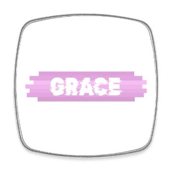 Geschenk für Grace - Viereckiger Kühlschrankmagnet - Weiß - Vorne