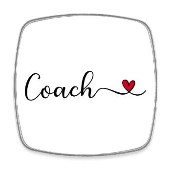 coach - Square fridge magnet - white - Front