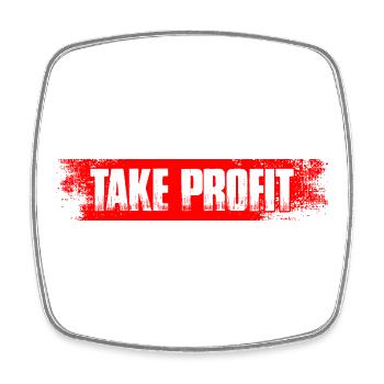 Take profit Stock Market Stock Market Trader - Square fridge magnet - white - Front