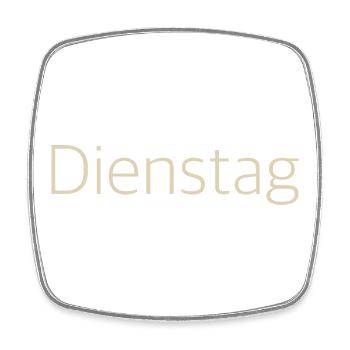 Duienstag - Viereckiger Kühlschrankmagnet - Weiß - Vorne