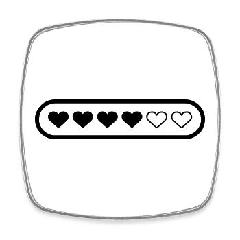 Loading - Square fridge magnet - white - Front