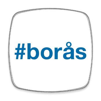 Boras Sverige Suède Schweden - Magnet carré - blanc - Devant