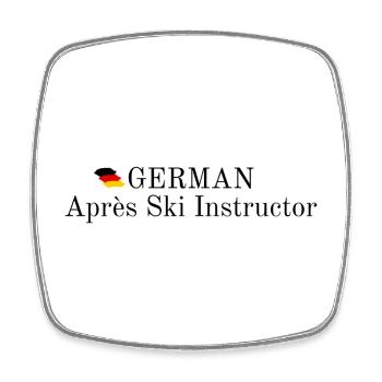 German Apres Ski Instructor - Viereckiger Kühlschrankmagnet - Weiß - Vorne