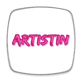 Artist as comic - Square fridge magnet - white - Front