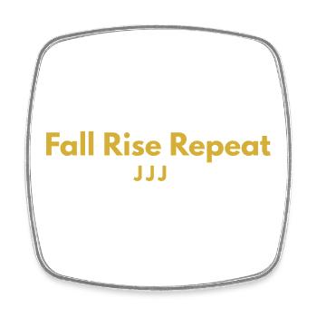 Fall Rise Repeat - Square fridge magnet - white - Front
