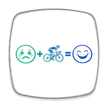 Gift idea for a road bike with road bike - Square fridge magnet - white - Front