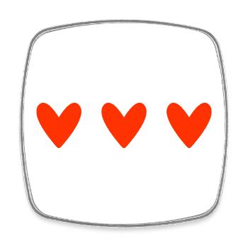 HERZ. MAMA. MUTTERTAG. PARTY. ALLES GUTE ZUM GEBURTSTAG - Viereckiger Kühlschrankmagnet - Weiß - Vorne