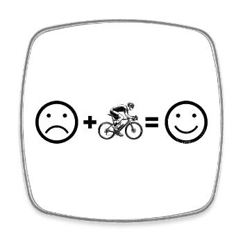 Gift idea for a road bike with road bike - Square fridge magnet - white - Front