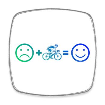 Gift idea for a road bike with road bike - Square fridge magnet - white - Front