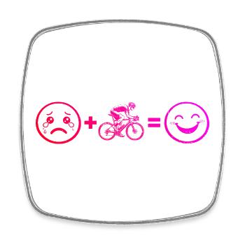 Gift idea for a road bike with road bike - Square fridge magnet - white - Front