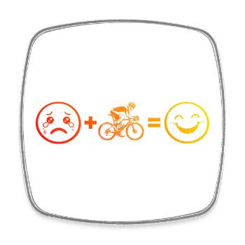 Gift idea for a road bike with road bike - Square fridge magnet - white - Front