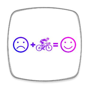 Idée cadeau pour un vélo de route avec vélo de route - Magnet carré - blanc - Devant