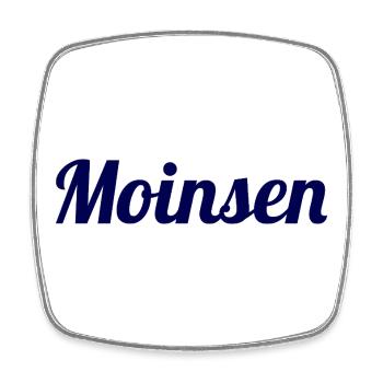 Moinsen! – The original for real Northern Lights - Square fridge magnet - white - Front