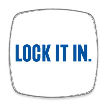 Basketball Lover Game Lock It in - Square fridge magnet - white - Front