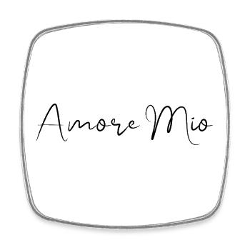 Amore mio - Idée cadeau original femme - Magnet carré - blanc - Devant