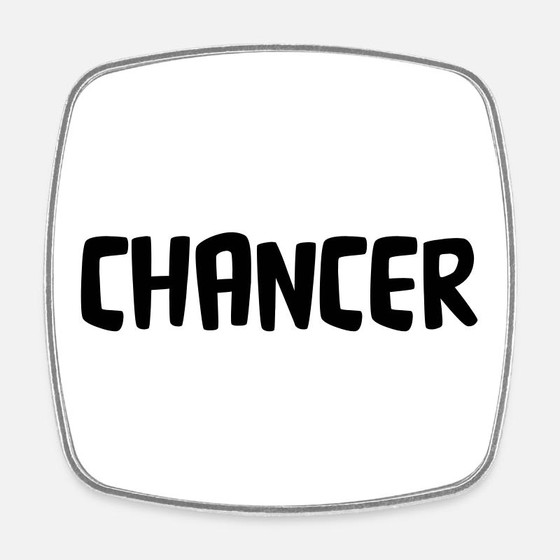 Chancer - Magnet carré - blanc