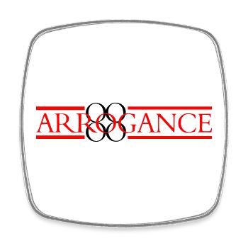 Arrogance  - Magnet carré - blanc - Devant