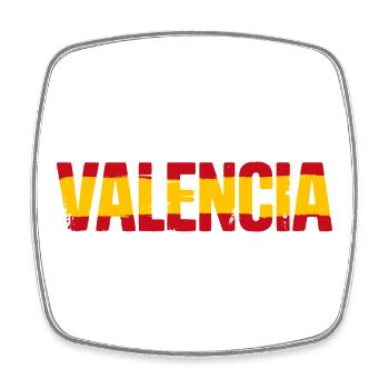 Valencia Flagge Spanien - Viereckiger Kühlschrankmagnet - Weiß - Vorne