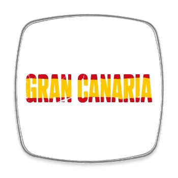 Gran Canaria Insel Flagge Spanien - Viereckiger Kühlschrankmagnet - Weiß - Vorne