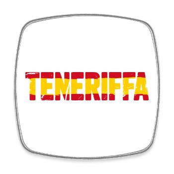Teneriffa Flagge Spanien - Viereckiger Kühlschrankmagnet - Weiß - Vorne
