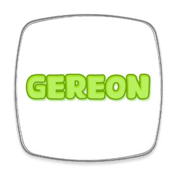 Gereon Neon Bubble Letters - Square fridge magnet - white - Front