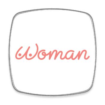 Frauentypografie Feministisches Body-Positivity-Design - Viereckiger Kühlschrankmagnet - Weiß - Vorne