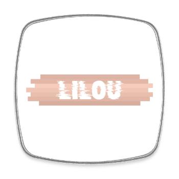 Bébé Lilou - Magnet carré - blanc - Devant
