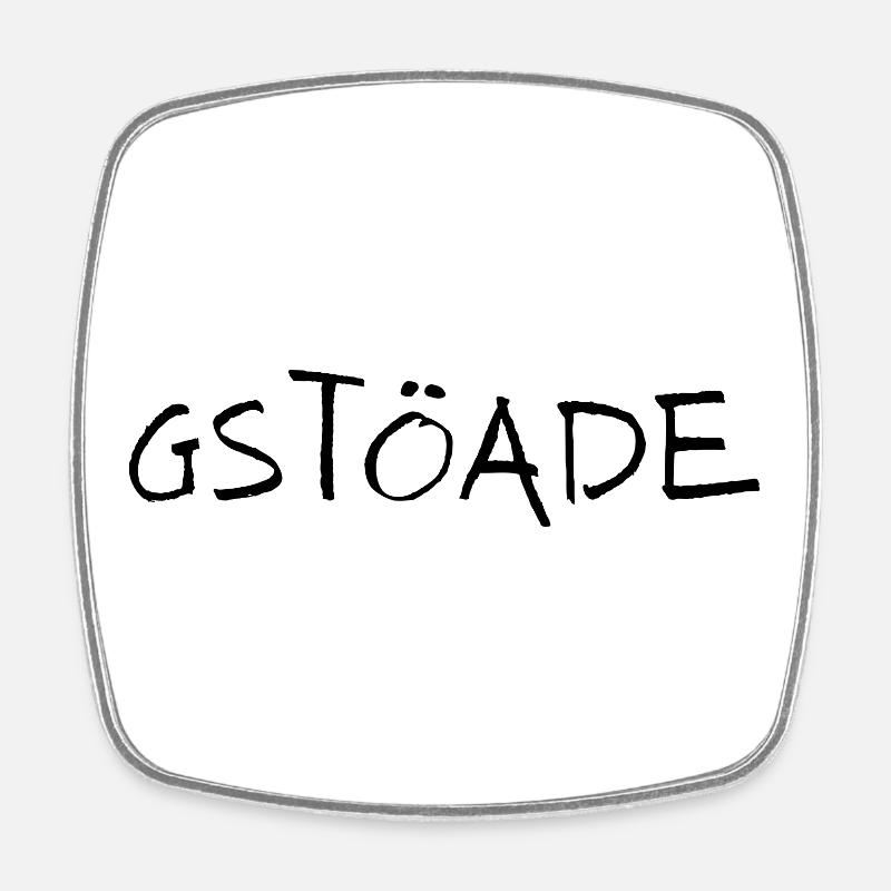 Gstöade - Viereckiger Kühlschrankmagnet - Weiß