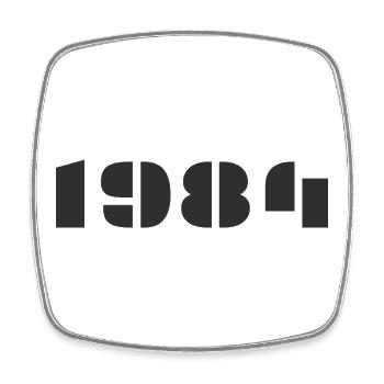 1984 - Magnet carré - blanc - Devant