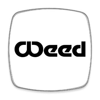 weed - Square fridge magnet - white - Front
